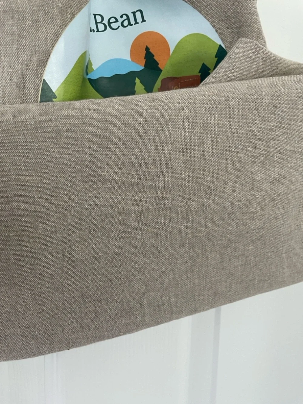 L.L. Bean Canvas Tote in Gray with Colorful Outdoor Graphic - Picture 5 of 6